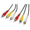 PremiumCord Kabel 3x CINCH-3x CINCH M/M 10m
