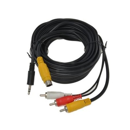 PremiumCord Kabel S-video+sjack3.5"- 3xCINCH, 2m+kond.