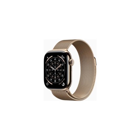 Apple Watch Series 11 GPS + Cellular 42mm Gold Titanium Case with Gold Milanese Loop