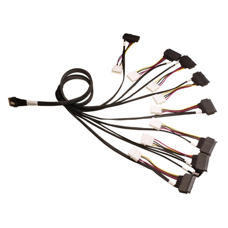 Broadcom LSI internal U.3 cable 1.0 m SlimLine x8 (SFF-8654) to 8x U.3 (SFF-8639)