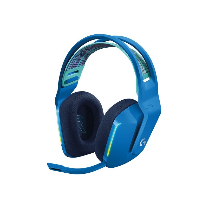 Logitech G733 LIGHTSPEED Wireless RGB Gaming Headset - BLUE - 2.4GHZ - EMEA