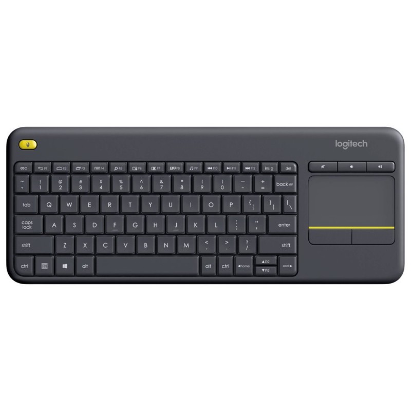 Logitech Wireless Touch Keyboard K400 Plus - INTNL - UK layout - Black