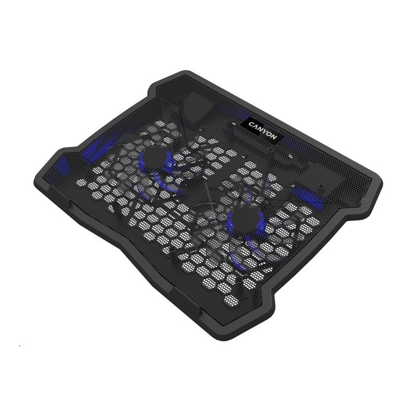 CANYON chladící podstavec NS03 pro notebook 10-15.6", LED podsvícení, 2x ventilátor, 340x265x30mm