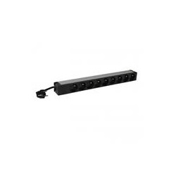 LEGRAND PDU Základní, 1U-19", výstup 9x 230V (CZ/FR), 1-fáze 16A, vstup CZ vidlice - kabel 3m, LED indikace napájení