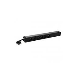 LEGRAND PDU Základní, 1U-19", výstup 6x 230V (CZ/FR), 1-fáze 16A, vstup CZ vidlice - kabel 3m