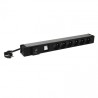 LEGRAND PDU Základní, 1U-19", výstup 6x 230V (CZ/FR), 1-fáze 16A, vstup CZ vidlice - kabel 3m, s přepěťovou ochranou