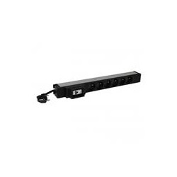 LEGRAND PDU Základní, 1U-19", výstup 6x 230V (CZ/FR), 1-fáze 16A, vstup CZ vidlice - kabel 3m, 16A jistič