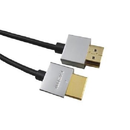PremiumCord Slim HDMI 2.0 High Speed + Ethernet kabel, zlacené konektory, 3m