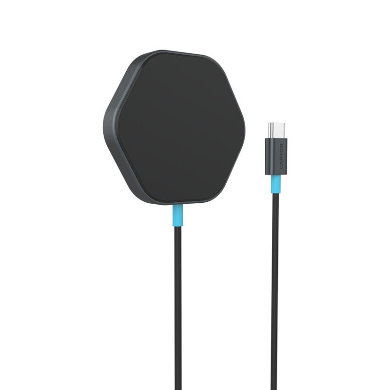 CANYON bezdrátová magnetická nabíjecka HEXAGON 110, 15W, Qi2 Dark Grey
