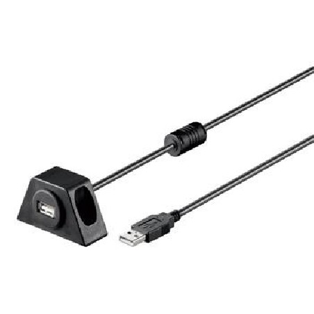 PremiumCord USB 2.0 prodlužovací kabel 2m MF s konektorem na přišroubování KU2DOCK2