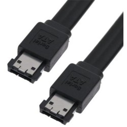 PremiumCord Kabel eSATA-eSATA 1,5m, stíněný, černý