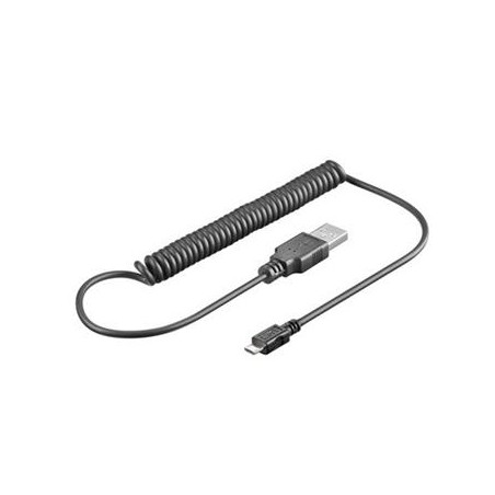 PremiumCord Kabel micro USB 2.0, A-B 1m - kroucený 50cm až 100cm