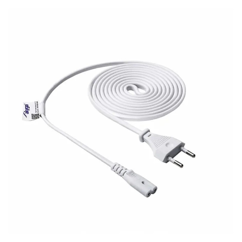 Akyga napájecí kabel 1.5m/250V/CEE 7/16-IEC C7 - bílá