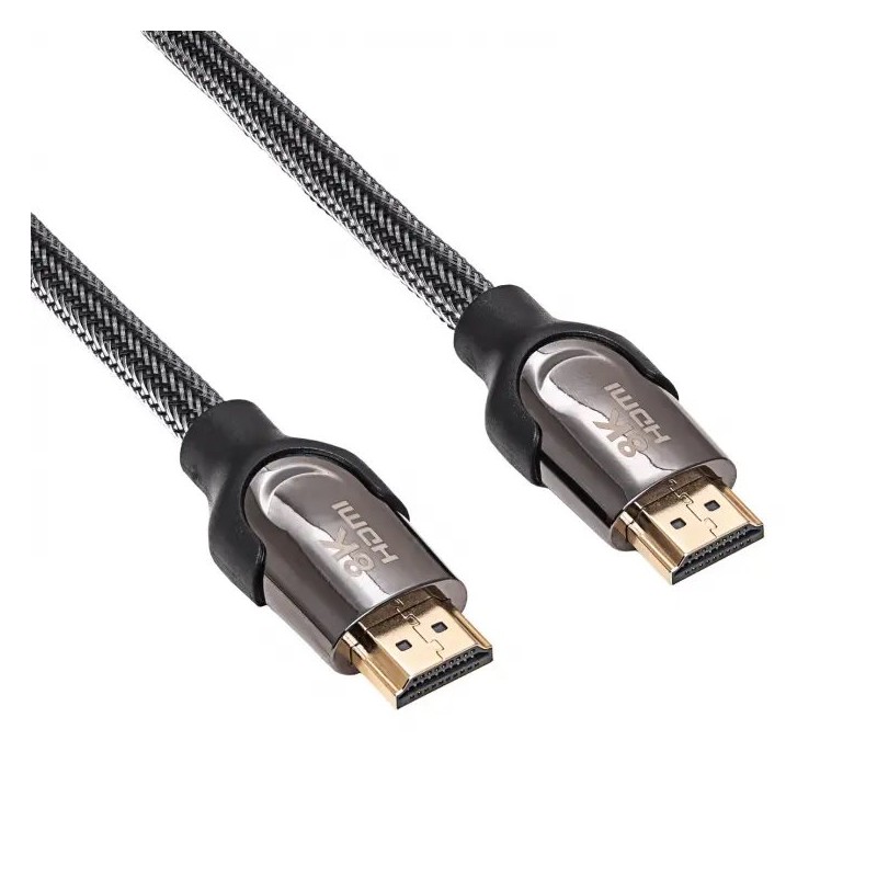 Akyga Kabel HDMI 2.1 (M) stíněný měď, 4K/8K 48Gbps, černý 1,5 m