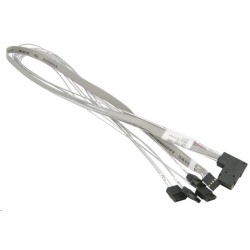 Supermicro MiniSAS to 4 SATA 55/55/55/55cm with Sideband Cable