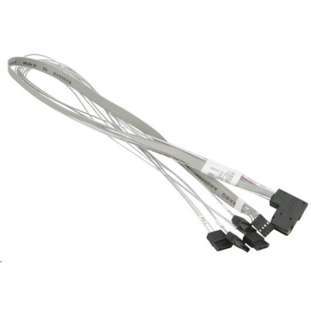 Supermicro MiniSAS to 4 SATA 55/55/55/55cm with Sideband Cable