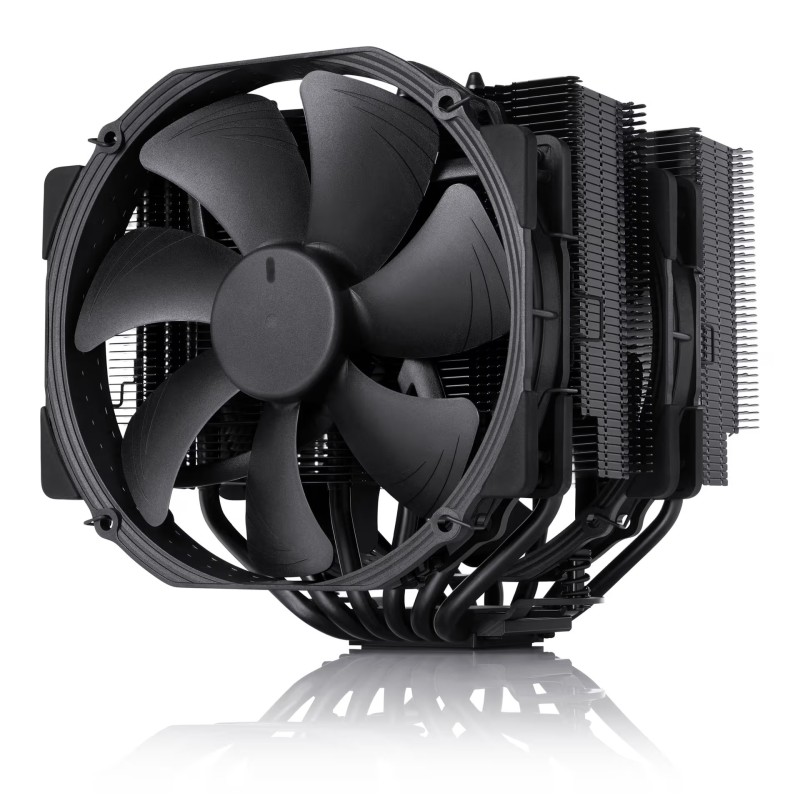 NOCTUA Chladič CPU NH-D15 chromax.black, 2x 140mm, LGA1851, AM5, černá