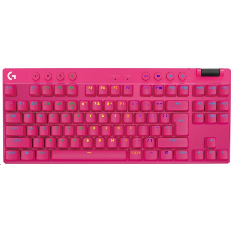 Logitech G PRO X TKL LIGHTSPEED Gaming Keyboard - MAGENTA - US INT'L - 2.4GHZ/BT - TACTILE