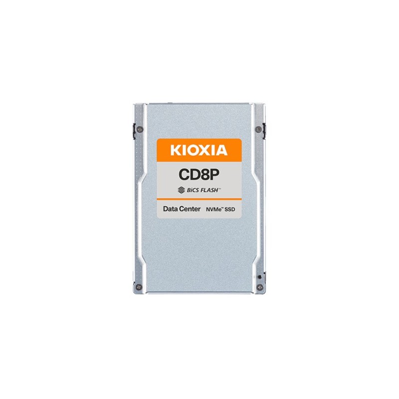 Kioxia Data Center SSD, CD8P-R U.2 SIE Series, 7680 GB, PWPD:1, PCIe Gen5 1x4, U.2 15mm, 12000/5500 MB/s, 2000/200K IOPS