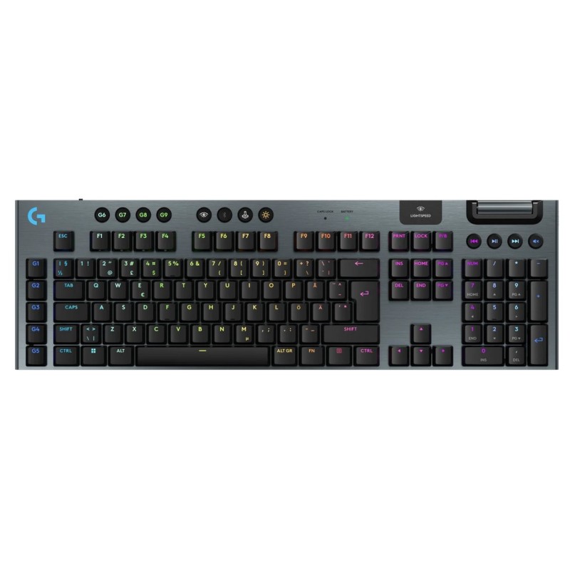 Logitech G915 X LIGHTSPEED Low-Profile Wireless Gaming Keyboard - CLICKY - BLACK - US - 2.4GHZ/BT - USB-C - EMEA