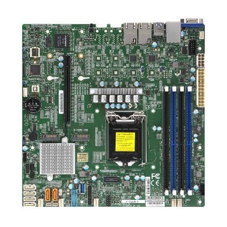 SUPERMICRO MB 1xLGA1151 (Xeon E3-21xx,i3), C246, 4xDDR4, 6xSATA3, 2xM.2, 1xPCIe3.0 x16, VGA, 2x LAN, IPMI, bulk