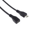 PremiumCord Kabel prodlužovací micro USB 2.0 male-female, černý 5m