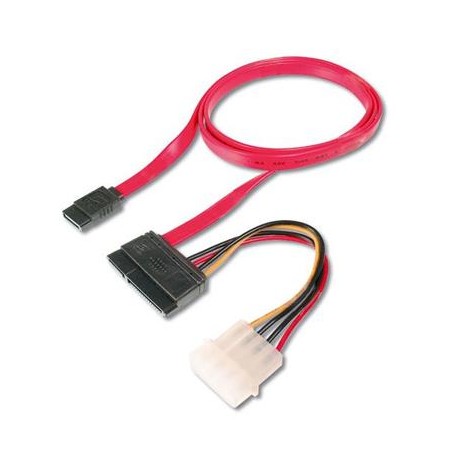 PremiumCord kabel SATA datový + napájecí 0.5m