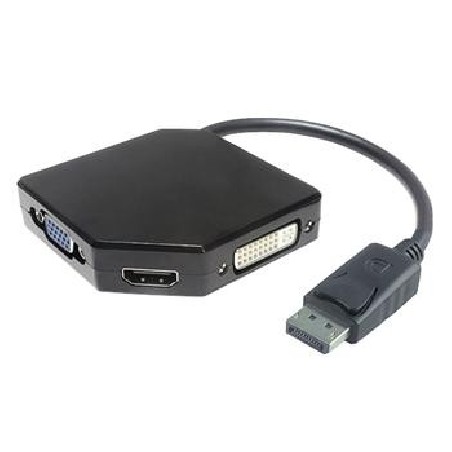 PremiumCord adaptér DisplayPort - HDMI + DVI + VGA 1080p (4K over HDMI)