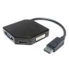 PremiumCord adaptér DisplayPort - HDMI + DVI + VGA 1080p (4K over HDMI)