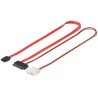 PremiumCord Combo SATA datový kabel + napájecí 50cm