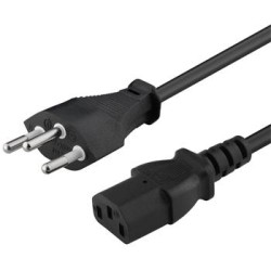 PremiumCord Kabel síťový 230V k počítači 2m se zástrčkou pro Švýcarsko