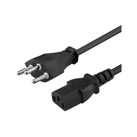PremiumCord Kabel síťový 230V k počítači 2m se zástrčkou pro Švýcarsko