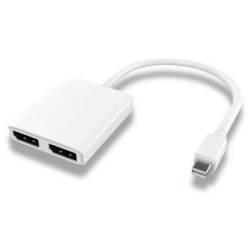 PremiumCord adaptér mini DisplayPort - 2x DisplayPort, rozšíření+zrcadlení+2 obrazy, 4K*2K@30Hz