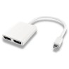 PremiumCord adaptér mini DisplayPort - 2x DisplayPort, rozšíření+zrcadlení+2 obrazy, 4K*2K@30Hz
