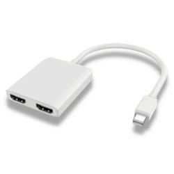 PremiumCord adaptér mini DisplayPort - 2x HDMI, rozšíření+zrcadlení+2 obrazy, 4K*2K@30Hz