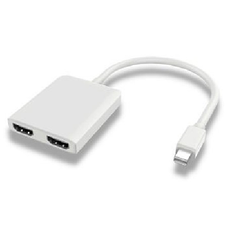 PremiumCord adaptér mini DisplayPort - 2x HDMI, rozšíření+zrcadlení+2 obrazy, 4K*2K@30Hz