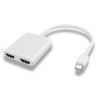 PremiumCord adaptér mini DisplayPort - 2x HDMI, rozšíření+zrcadlení+2 obrazy, 4K*2K@30Hz