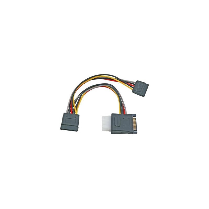 PremiumCord Napájecí Y kabel k HDD Serial ATA na 5,25" female + 2x SATA female 15cm