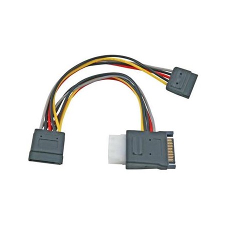 PremiumCord Napájecí Y kabel k HDD Serial ATA na 5,25" female + 2x SATA female 15cm