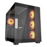 COUGAR PC skříň FV150 RGB Black Mid tower Dual-Chamber ATX glass, 4x 120mm ARGB fans