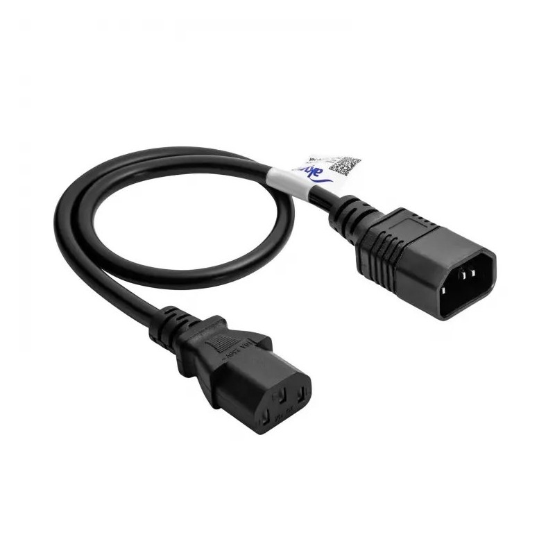 Akyga kabel prodlužovací napájecí k PC, 250V, IEC C13 / C14, 0,5m