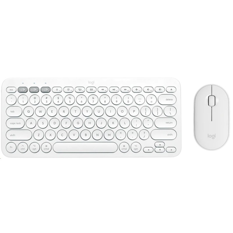 Logitech Pebble 2 Combo - TONAL WHITE - US INT'L - 2.4GHZ/BT - INTNL-973 - UNIVERSAL
