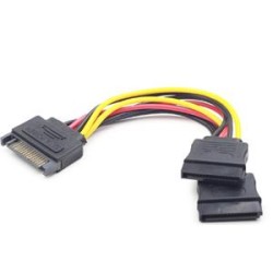 GEMBIRD Kabel SATA napájecí rozdvojka 2x SATA, 15cm