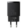 Baseus CCXJ-B01 Compact Quick Nabíječka USB/USB-C 20W Black