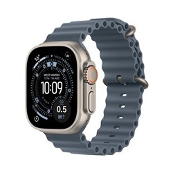 Apple Watch Ultra 3 GPS + Cellular 49mm Natural Titanium Case with Anchor Blue Ocean Band