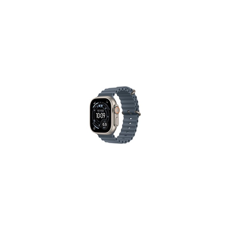Apple Watch Ultra 3 GPS + Cellular 49mm Natural Titanium Case with Anchor Blue Ocean Band