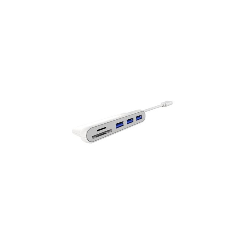 PremiumCord 5G SuperSpeed USB-C hub 3x USB3.0 + čtečka SD karet