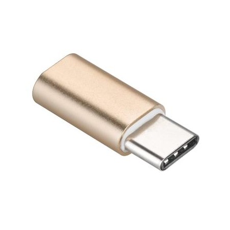 PremiumCord Adaptér USB-C/male - USB2.0 Micro-B/female, zlatý