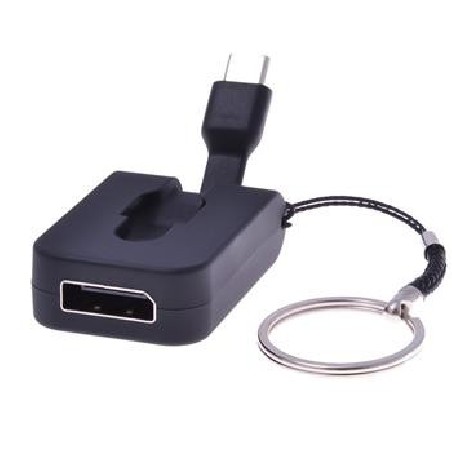 PremiumCord Adaptér USB-C male na DisplayPort female,zasunovací kabel a kroužek na klíče