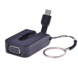 PremiumCord Adaptér USB-C male na VGA female,zasunovací kabel a kroužek na klíče